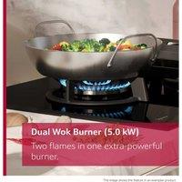 Neff T29RHS4S0 Flame Select 90cm 5 Burner Gas Hob - Black