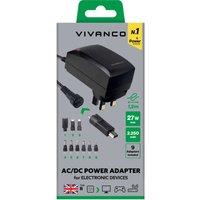 Vivanco VVITADAPT27WUN2 9-in-1 Universal Power Supply - Black
