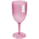 Pink Plastic Wine Glass