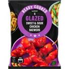 Iceland Ready Cooked 4 Sweet & Sour Glazed Chicken Skewers 340g