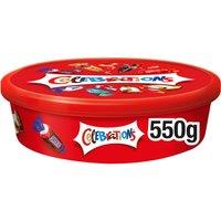 Celebrations Milk Chocolate & Biscuit Bars Sharing Tub 550g