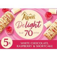 Alpen Delight White Chocolate, Raspberry & Shortcake Bars 5x19g
