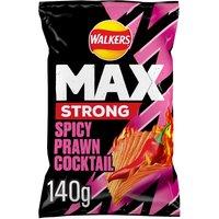 Walkers Max Strong Spicy Prawn Cocktail Sharing Crisps 140g