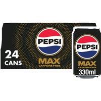 Pepsi Max No Caffeine No Sugar Cola Cans 24 x 330ml