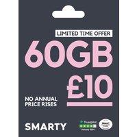 SMARTY 60GB PAYG &pound;10 Sim Card