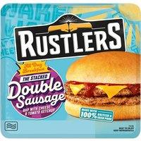 Rustlers Double Sausage Bap with Cheese & Tomato Ketchup 178g