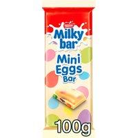 Milkybar Mini Eggs Easter White Chocolate Sharing Bar 100g