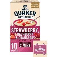 Quaker Oat So Simple Strawberry, Raspberry & Cranberry Porridge Sachets 10x33.9g