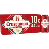 Cruzcampo Sevilla Lager Beer Can 10x440ml