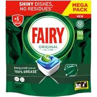 Fairy Original All In One Dishwasher Tablets, Regular, 110 Tablets