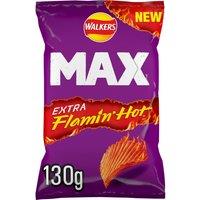 Walkers Max Extra Flamin' Hot Sharing Bag Crisps 130g