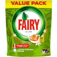 Fairy Original All In One Dishwasher Capsules, Orange, 60 Capsules