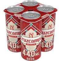 Cruzcampo Sevilla Lager Beer 4.4% ABV Can 4x440ml