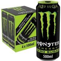 Monster Energy Drink Zero Sugar 4 x 500ml