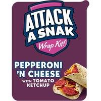 Attack a Snak Pepperoni N'Cheese Wrap Kit with Tomato Ketchup 83g