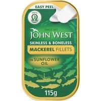 John West Mackerel Fillets in Sunflower Oil 115g