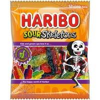 HARIBO Sour Skeletons Fruit Flavour Sour Jelly Sweets Sharing Bag 160g