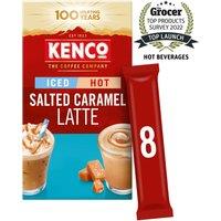 Kenco Iced Hot Salted Caramel Latte Instant Coffee Sachets x8