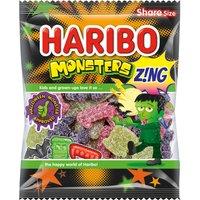 HARIBO Monsters Zing Fruit Flavour Fizzy Jelly Sweets Sharing Bag 160g