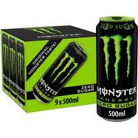 Monster Energy Drink Zero Sugar 9 x 500ml