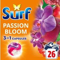 Surf 3 in 1 Laundry Washing Detergent Capsules Passion Bloom 26 washes