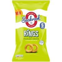 Seabrook Rings Pickled Onion Flavour Corn Snacks 5 x 16g