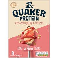 Quaker High in Protein Strawberries & Cream Porridge Sachets 8x42g