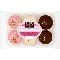 Lewis & Green 6 Iced Fairy Cakes 180g