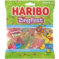 HARIBO Zingfest Sour Fizzy Jelly Sweets Sharing Bag 150g