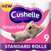 Cushelle Simply Soft Toilet Roll 9 Standard Rolls