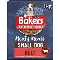 BAKERS Meaty Meals Small Dog Beef Dry Dog Food 1kg
