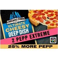 Chicago Town Ultimate Cheesy Deep Dish Pepp Extreme on a Cheesy Sauce Pizza 2 x 163g (326g)
