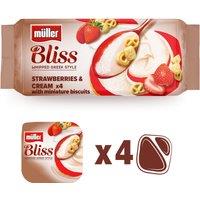 Muller Bliss Whipped Greek Yogurt with Strawberries & Cream and Biscuits