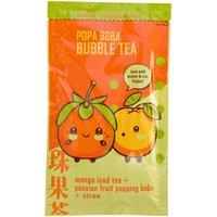 Popa Boba Mango Iced Tea + Passion Fruit Popping Bubble Tea