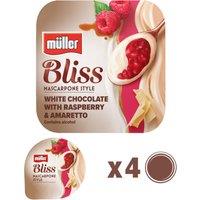 Mller Bliss Mascarpone White Chocolate & Raspberry Amaretto Yogurt