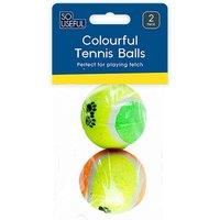 Colourful Pet Tennis Balls 2 Pack