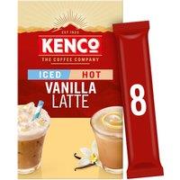 Kenco Iced Hot Vanilla Latte Instant Coffee Sachets x8
