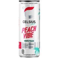 Celsius Zero Sugar Peach Vibe White Peach Energy Drink 355ml