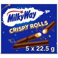Milky Way Crispy Rolls Biscuit & Milk Chocolate Multipack 5 x 22.5g