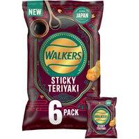 Walkers Sticky Teriyaki Flavour Sharing Crisps Multipack 6x25g