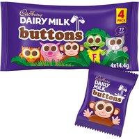 Cadbury Dairy Milk Buttons 4 Pack Multipack 57.6g