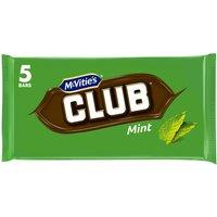 McVitie's Club Mint Bars 5 x 22g (110g)