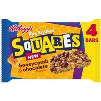 Kelloggs Rice Krispies Squares Honeycomb & Chocolate flavour Cereal Bars, 4x33g