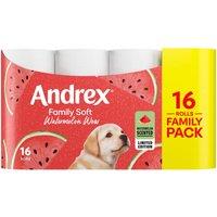Andrex Family Soft Limited Edition Watermelon Wow Scented Toilet Rolls x16