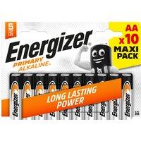 Energizer Primary Alkaline AA Batteries, 10 Pack