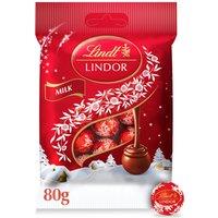 Lindt Lindor Christmas Milk Chocolate Mini Truffles Bag 80g