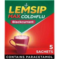 Lemsip Max Cold & Flu Blackcurrant 5 Sachets
