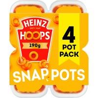 Heinz Spaghetti Hoops in Tomato Sauce Snap Pots 4 x 190g (760g)