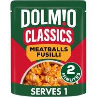 Dolmio Classics Meatballs Fusilli Microwave Instant Pasta Meal 250g