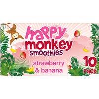 Happy Monkey Smoothies Strawberry & Banana 10 x 180ml